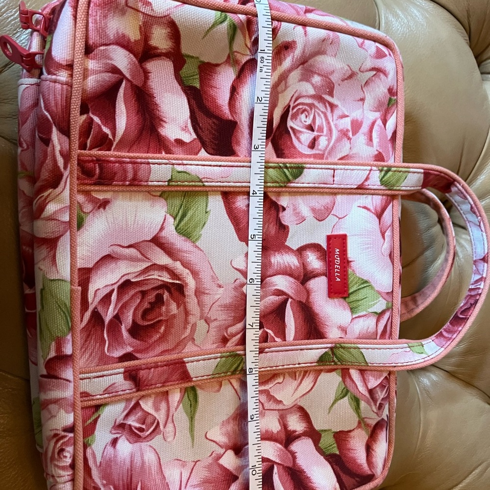 Floral Pink Cosmetic Travel Bag - Picture 3 of 6